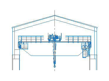 クラブトロリ式天井クレーンの図面