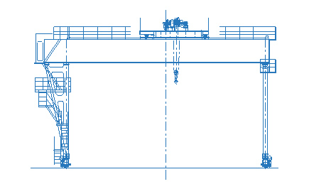 クラブ式橋型クレーンの図面