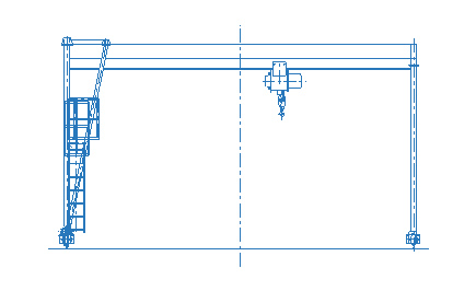 ホイスト式橋型クレーンの図面